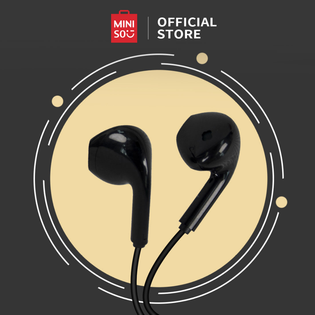 【CLEARANCE】MINISO Earphone in Ear Earbuds HD 1 Meter Headset Noise Cancelling Universal iOS Android