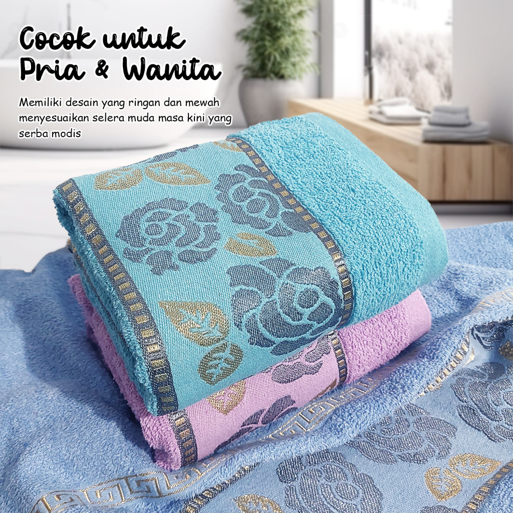 Handuk Mandi Anak Kecil Bahan katun Tebal Ukuran 100cm x 50cm Anti Bau Daya Serap Tinggi - J3B7
