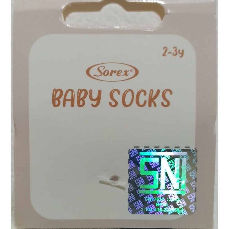 Kaos Kaki Anak Baby Socks Sorex Katun.SNI