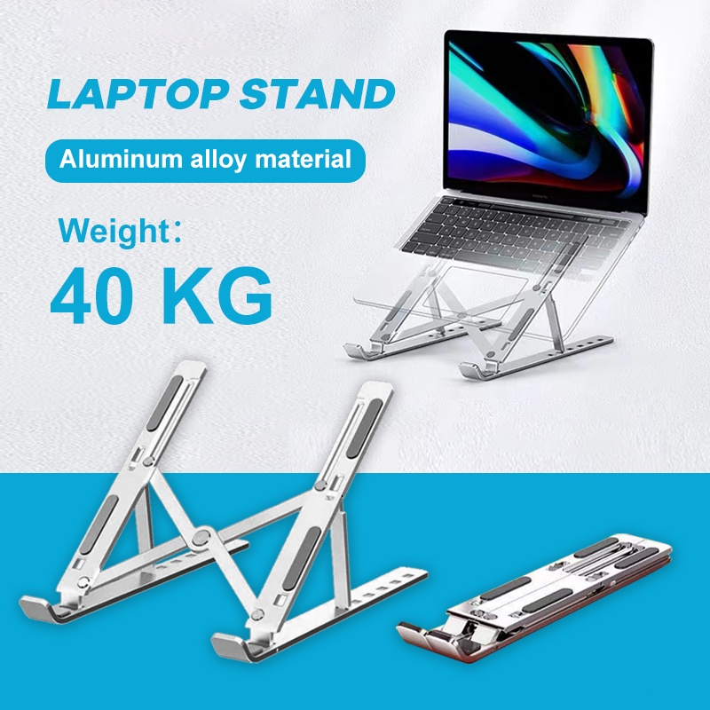 18 Inci Stand Penyangga Tatakan Stand Laptop Holder Lipat Adjustable Anti Slip  Aluminium Multifungsi