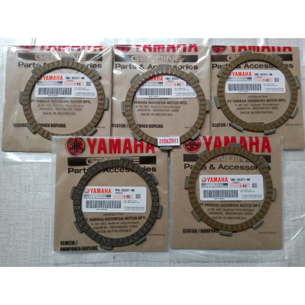 KAMPAS KOPLING VIXION NVL 2013-2014 ASLI ORI YAMAHA 50C E6321 00 (4PCS ) &amp; 1PA E6331 00 (1PCS)