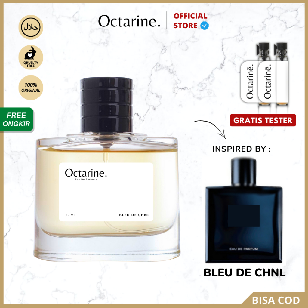 Octarine - Parfum Pria Wanita Tahan Lama Aroma Fresh Elegan Inspired By Bleu De Chnl | Parfume Perfume Farfum Minyak Wangi Cewek Cowok Murah Original