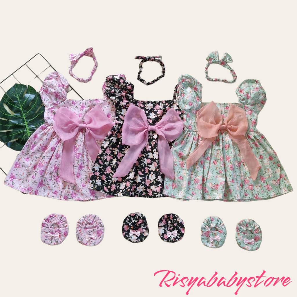 Dress baju bayi perempuan 0-6 bulan lucu Pakaian bayi perempuan newborn