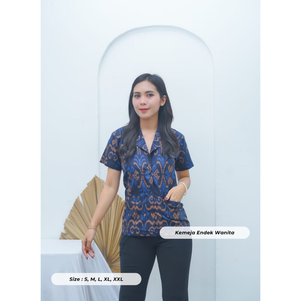 baju kemeja endek wanita