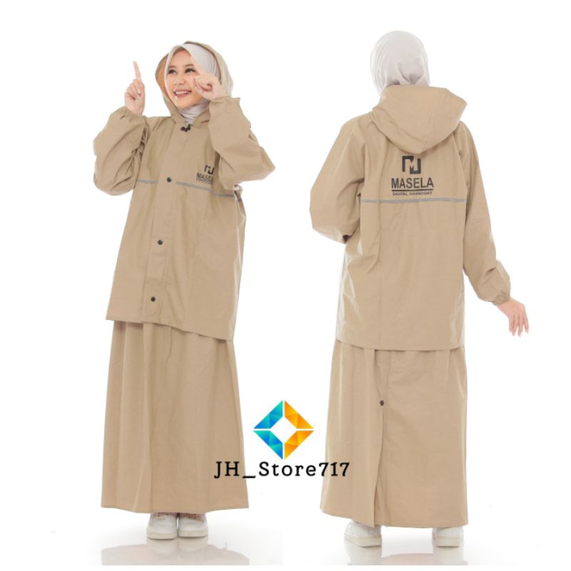 Jas Hujan Tipe Rok by MASELA / Jas Hujan Dewasa Wanita / Jas Hujan Rok Muslim