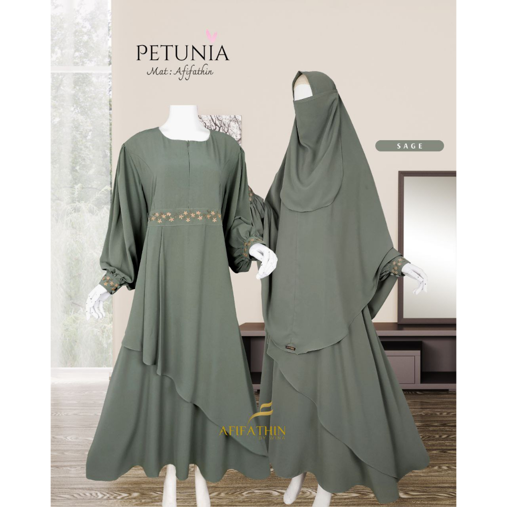 NEMESIA Set Gamis Khimar by AFIFATHIN klambieakhwat BISA COD by REQUEST