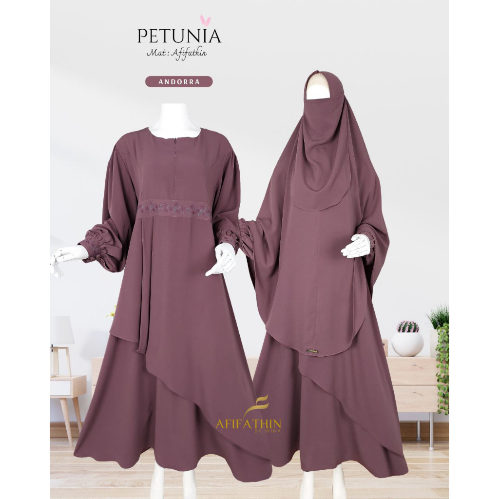 NEMESIA Set Gamis Khimar by AFIFATHIN klambieakhwat BISA COD by REQUEST