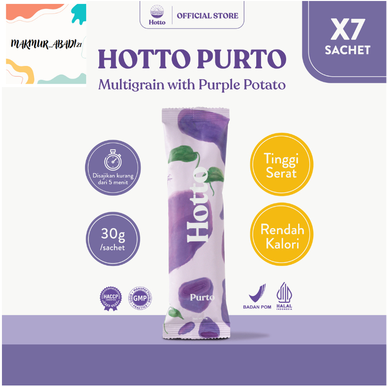 

Hotto Purto Multigrain with Purple Potato (7 sachet) Meal Replacement