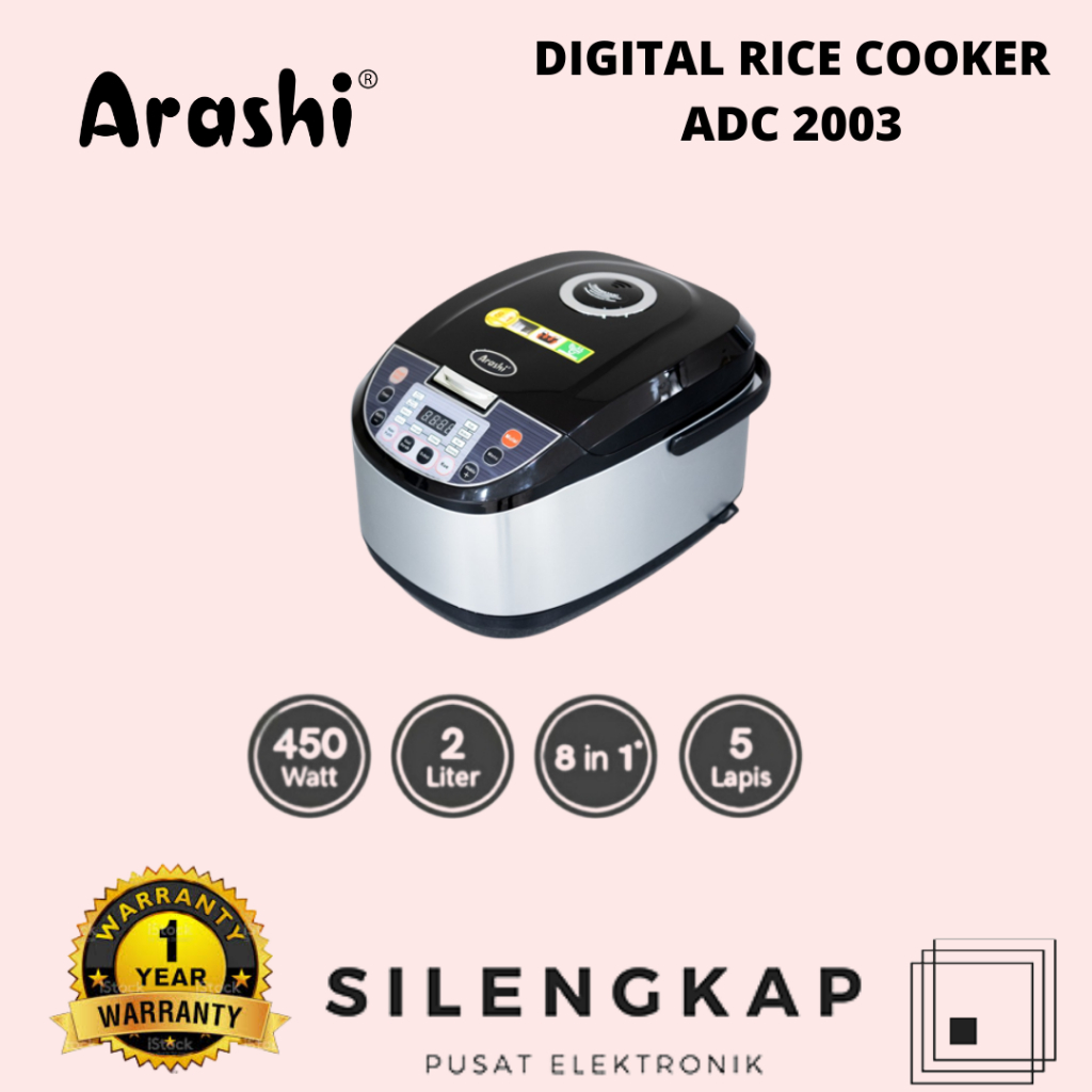 Arashi Digital Rice Cooker ADC 2003 / Penanak Nasi / Magic Com