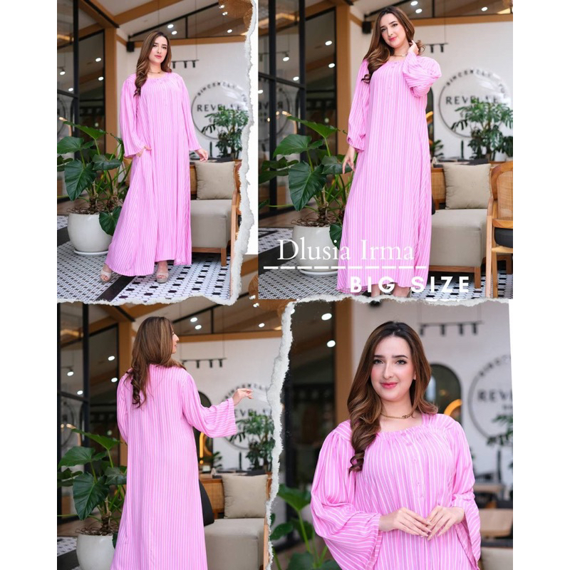 Daster Arab DLUSIA IRMA Dress Rayon Bumil Busui nyaman Big Size