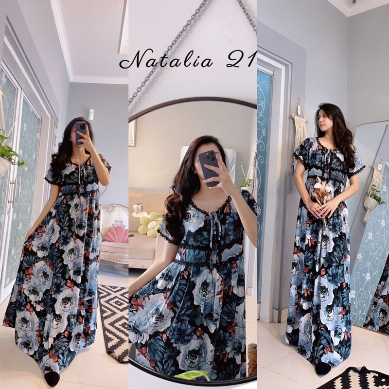 Daster arab FAIRUZ NATALIA Long Dress Cantik Rayon Premium Top Best Seller