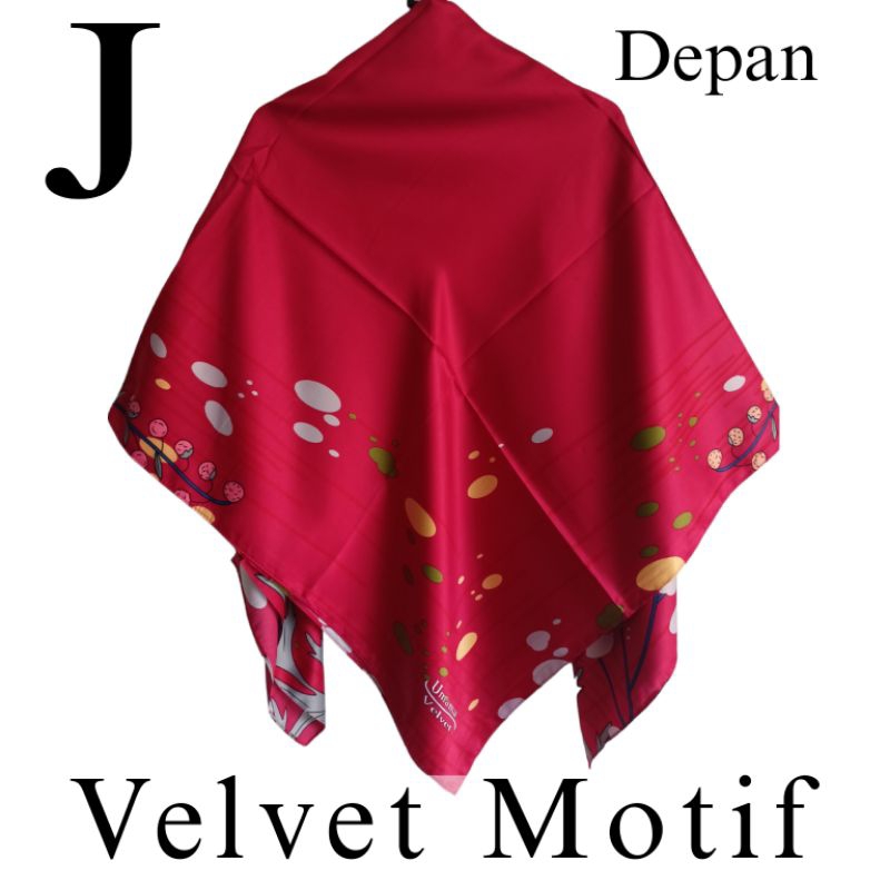 HIJAB / JILBAB / SCARF UMAMA VELVET MOTIF J | OLEH-OLEH HAJI DAN UMROH