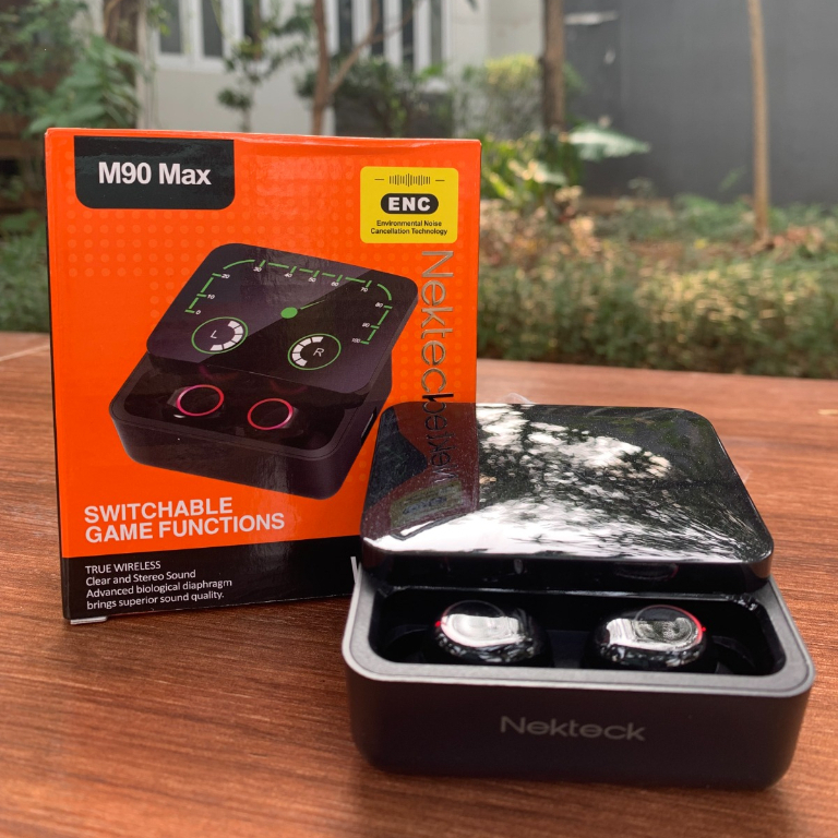 (NEW) EARPHONE TWS M90 MAX HEADSET BLUETOOTH WIRELESS