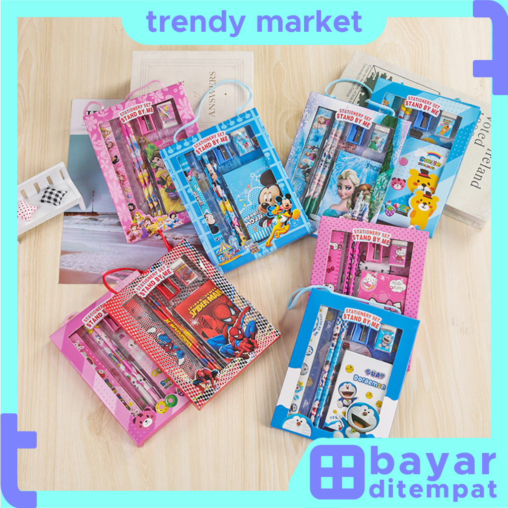 

Paket alat tulis 6in1 NOTES / Alat tulis set karakter / Stationery set + NOTES STY04