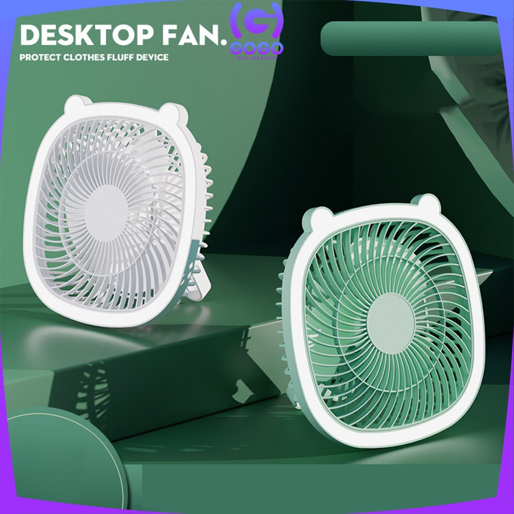 GOGO-C880 Kipas Angin Portable Mini Fan dengan Lampu LED / Kipas Angin Mini Kipas Meja Portable Charger USB Cooling Fan Rechargeable