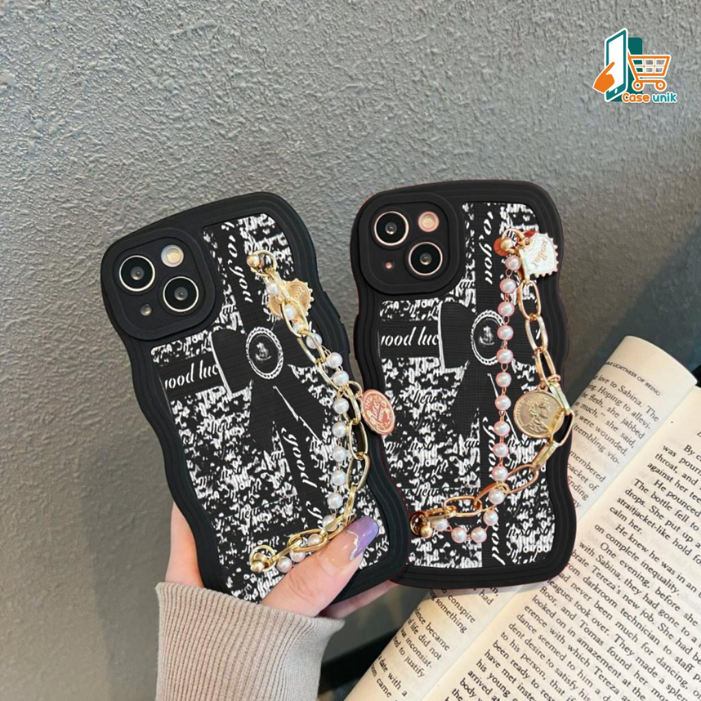 GC44 GC53 CASE CASING SOFTCASE SILIKON WAVY WAVE AESTETHIC RANTAI MUTIARA GRIP FOR INFINIX HOT 20I 30I 20S NOTE11 12 G96 CS6098