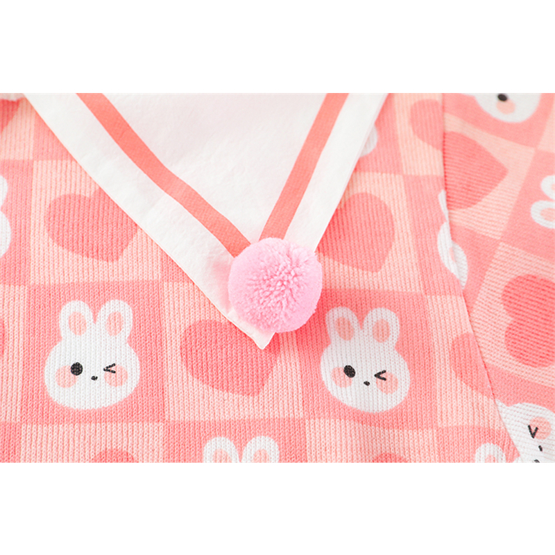 setelan baju anak perempuan import lucu motif BUNNY warna pink lucu premium ala korea