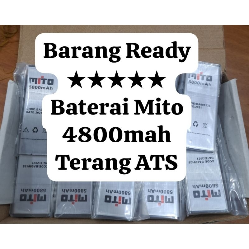 Baterai Mito CODE:BA000135 5800mah Terang ATS , BT MITO 135 , BATERAI MITO 135 5800MAH , BATERAI MITO CODE:BA00135 5800MAH