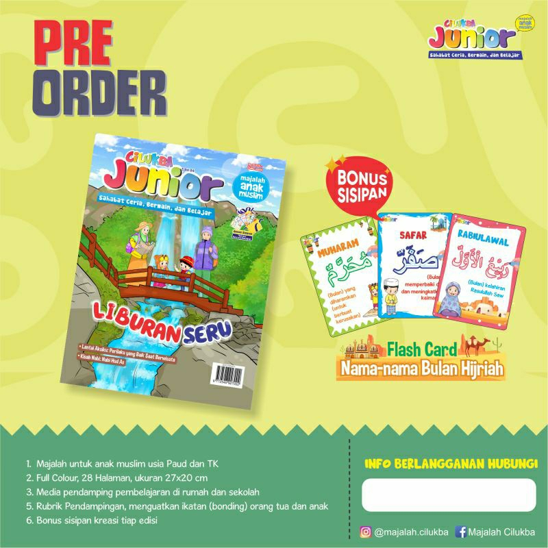 majalah anak muslim cilukba junior edisi 84 juli