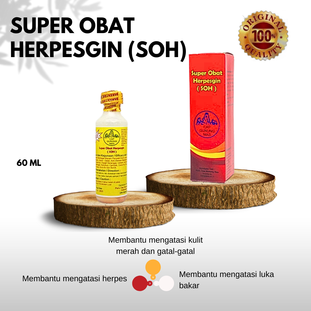 MINYAK OBAT GATEL SERBAGUNA - Super Herpesgin - eksim - kutu air - panu - scabies manjur