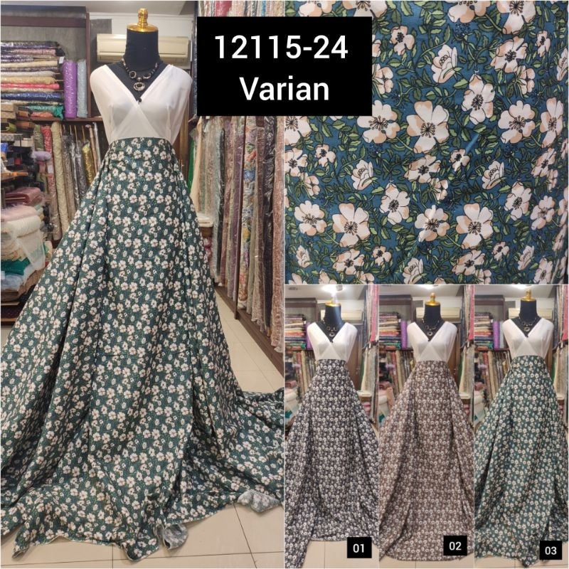 Kain Katun Jepang Motif Bunga 12115-24 Varian