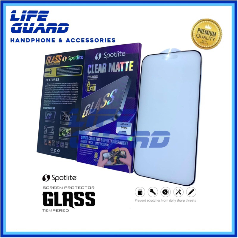 TEMPERED GLASS ANTI GORES CLEAR MATTE SPOTLITE SUPER CLEAR AND SUPER TRANSPARENT SMOOTH TOUCH C33 C3