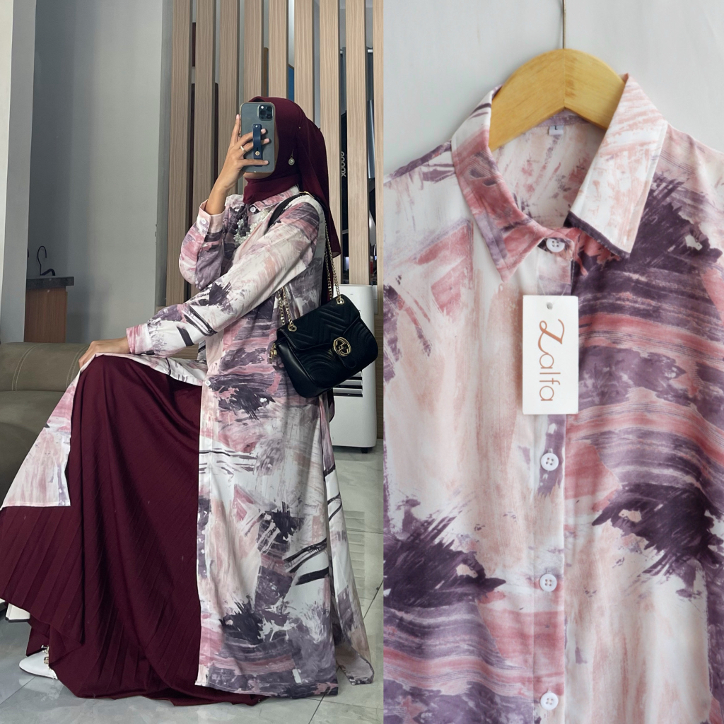 NEDILA Motif long tunik by ZALFA OUTFIT / tunik panjang motif