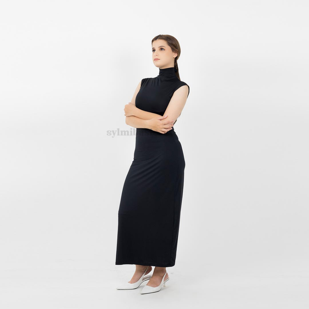 [𝐒𝐲𝐥𝐦𝐢] [DEFECT SALE] Sleeveless  Dress Cooltech by Sylmi Basic
