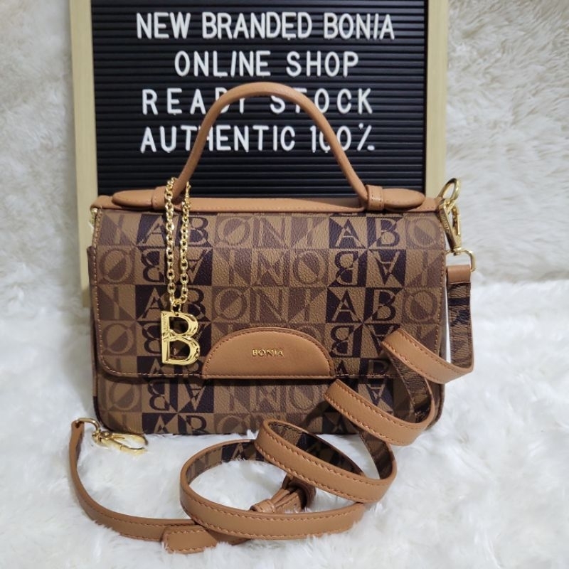 tas bonia original sling bag metis monogram gradasi