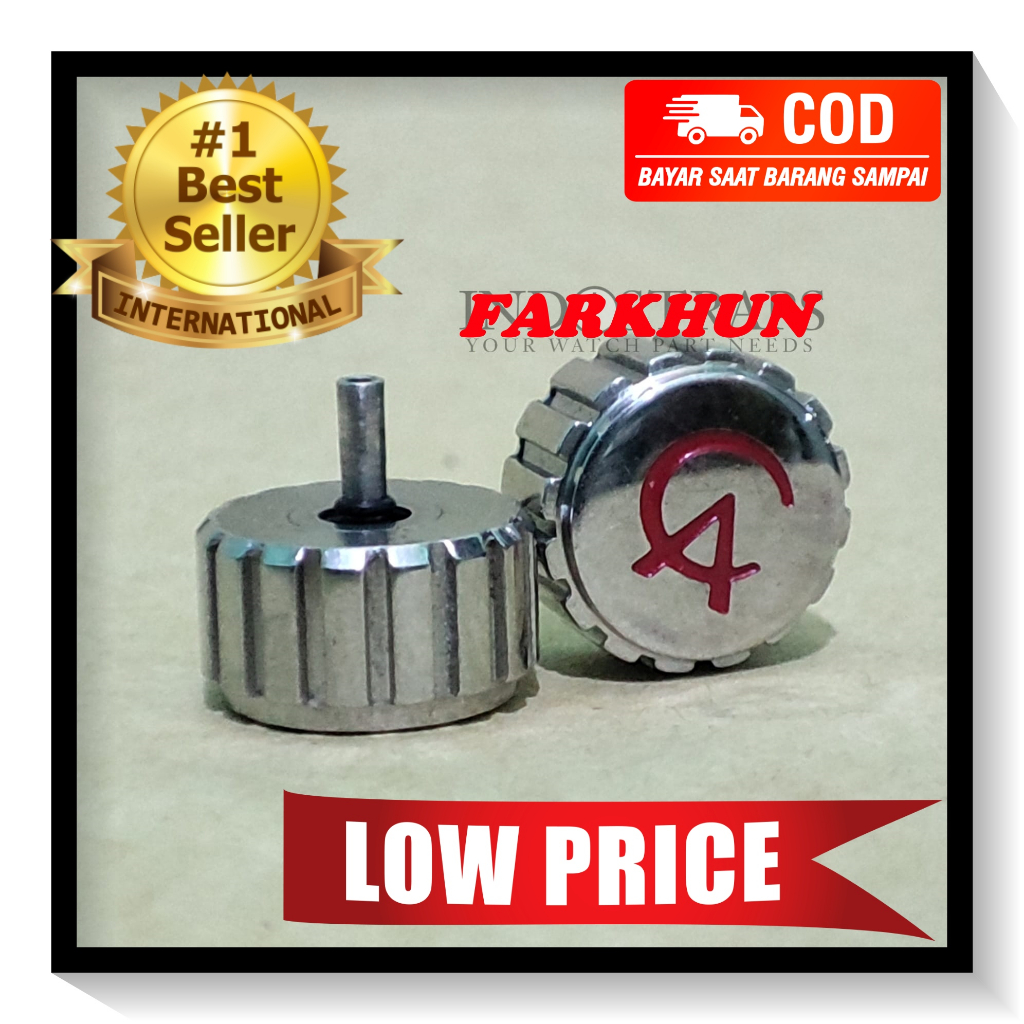 TERBAIK KNOP CROWN JAM TANGAN ALEXANDRE CHRISTIE 9.8 x 5.5 MM SEAL WATERPROOF SILVER PUTARAN ANTI AI