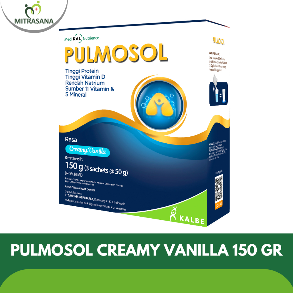 

Pulmosol Creamy Vanila - 150 Gram - Membantu Memenuhi Nutrisi Penderita Gangguan Pernapasan