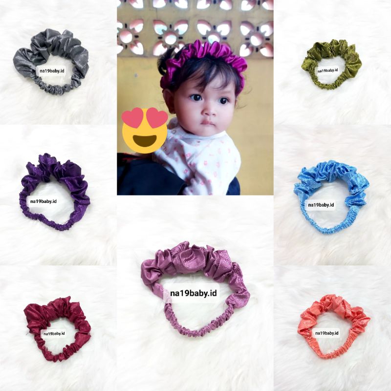 Bandana Baby Scrunchie / bando anak kerut 0-3tahun