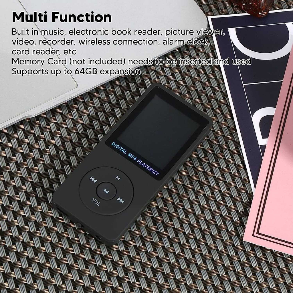 MP3 Digital Audio Player MP4 1.8 Inch Audio Player Multifungsi Pemutar Musik Suara Jernih Desain Kecil Portable