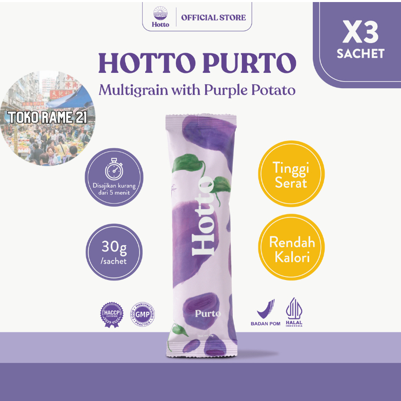 

HOTTO-PURTO-3sachett--MULTIGRAIN-with--purple-potato