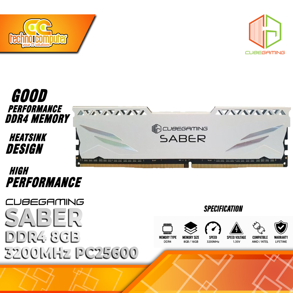 RAM DDR4 CUBE GAMING SABER 8GB (1x8GB) Single 3200Mhz