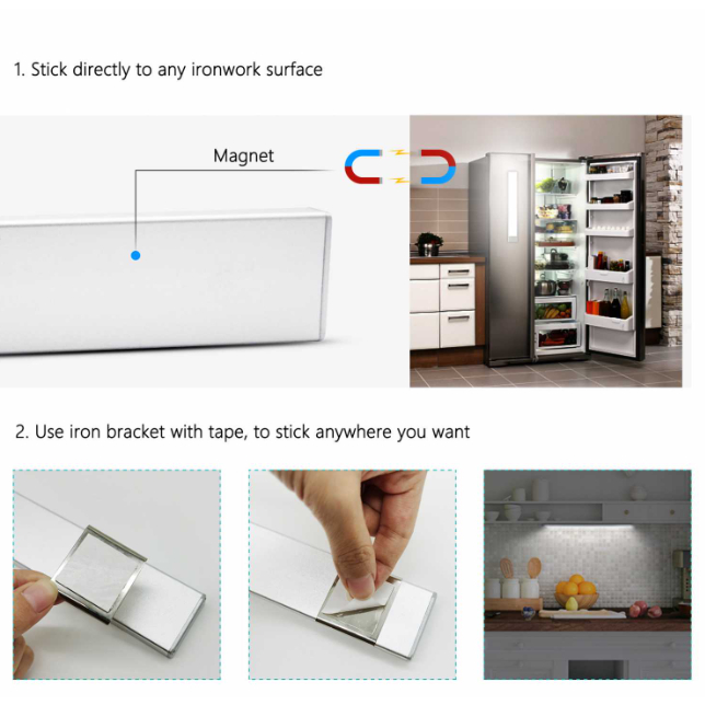 Lampu Tempel Lemari Mini Sensor PIR Cabinet Light Cool White USB Lampu Hias Lemari Perekat Kuat Berkualitas