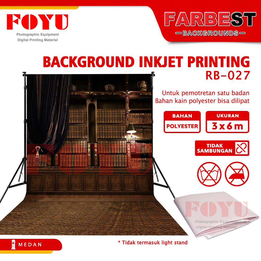 Background Foto Inkjet Ukuran 3x6 Meter Wisuda Graduation Rak Buku RB-027