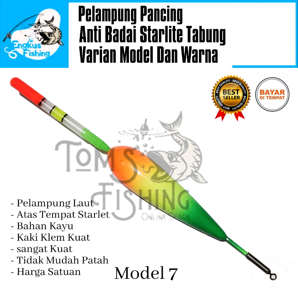 Pelampung Pumbul Pancing Anti Badai Starlet Starlite Tabung Panjang (Banyak Varian Model) Murah - Engkus Fishing