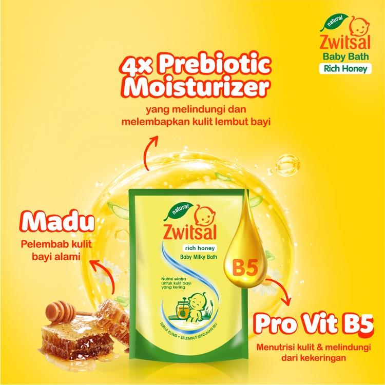 ZWITSAL NATURAL BABY MILKY BATH RICH HONEY 250ML