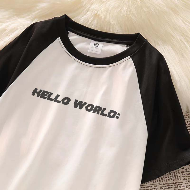 100% Katun Kaos Baju Raglan Wanitat Shirt Panda Kekinian  Fashion Baju Wanita Korea Daju Kaos Wanita Oversize