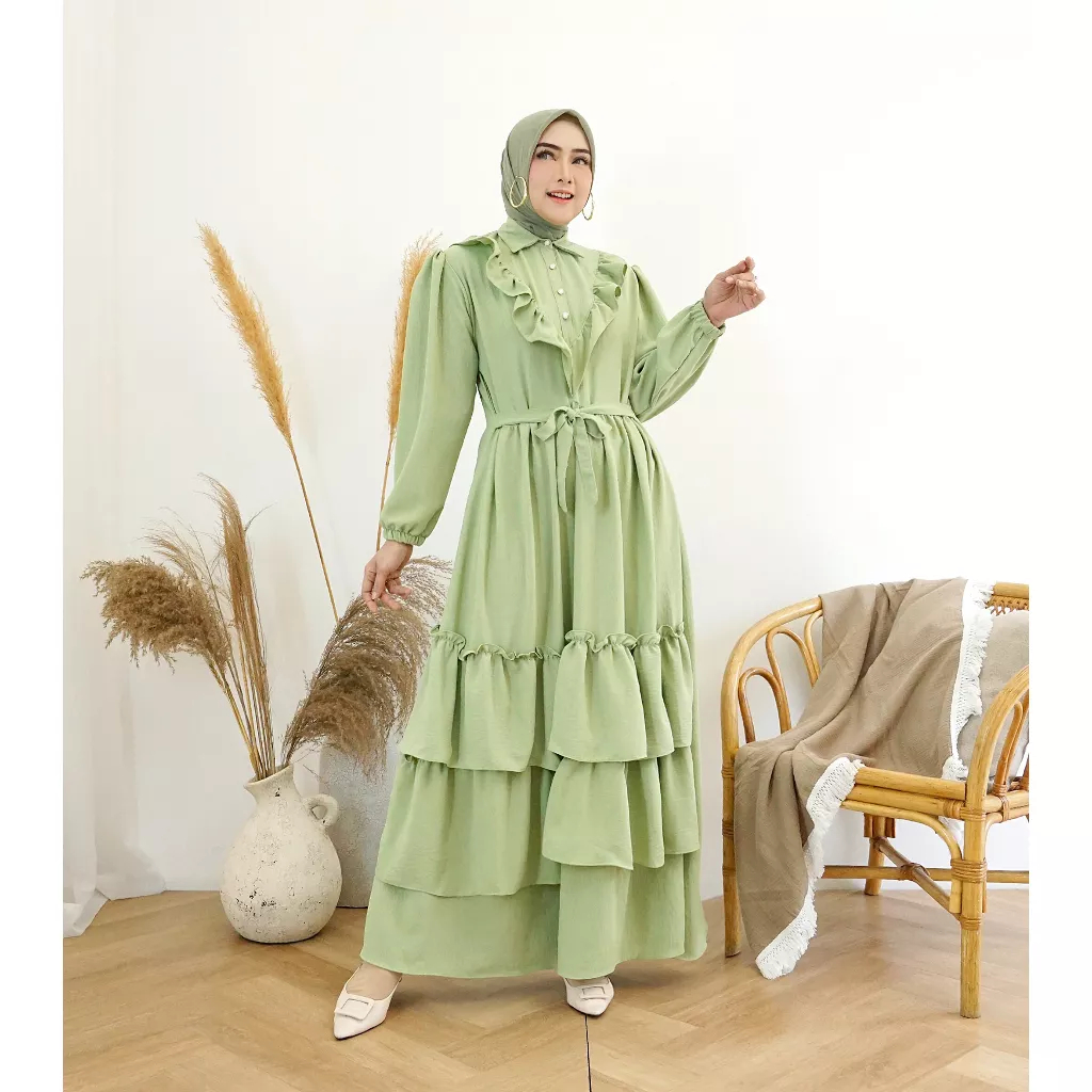 SALE CV 3281 Dress Gamis Muslim Jumbo Emily Crinkle Premium
