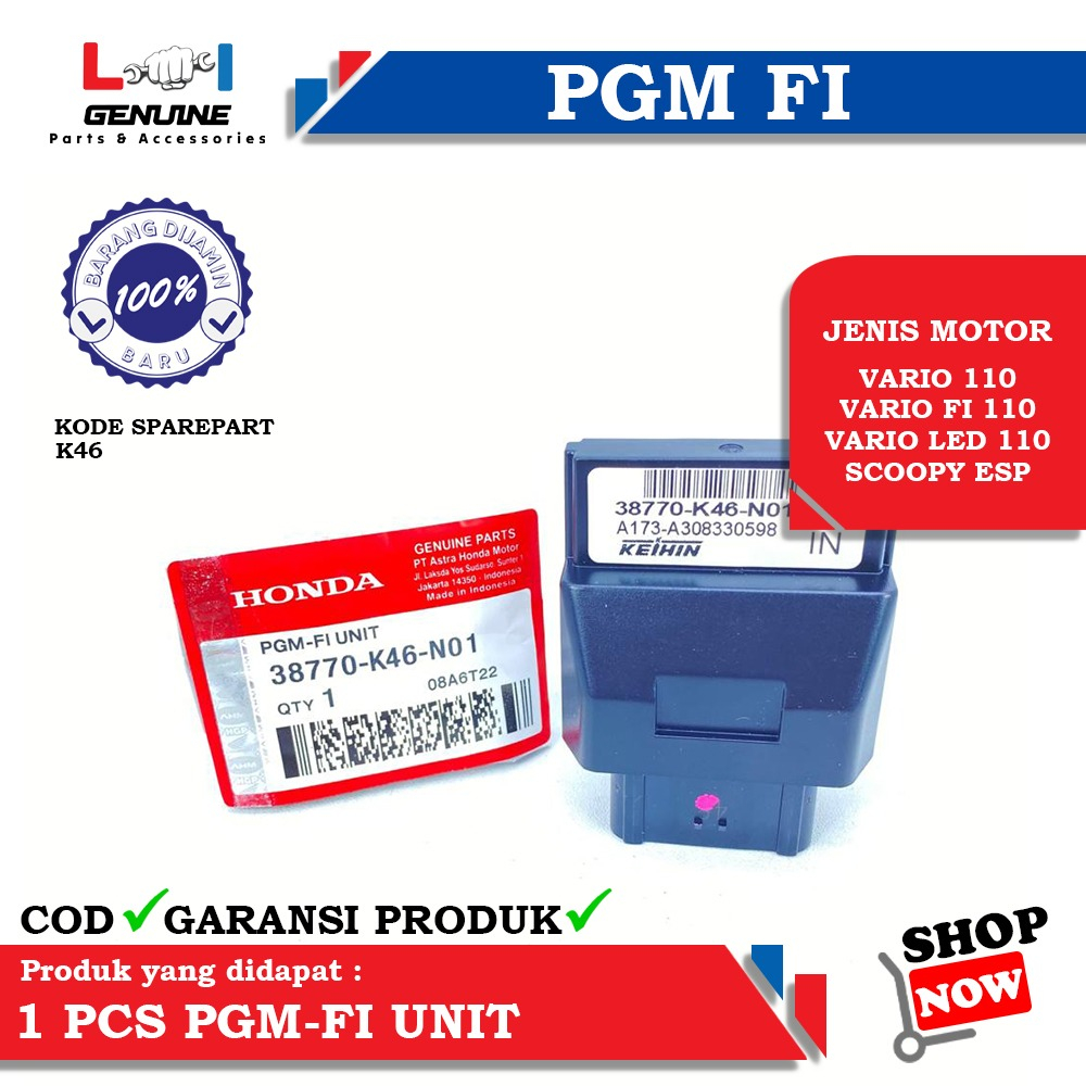 -LOI- ECM ECU CDI ASSY PGM FI BEAT FI ISS SCOOPY ISS VARIO 110 FI SCOOPY ESP K46