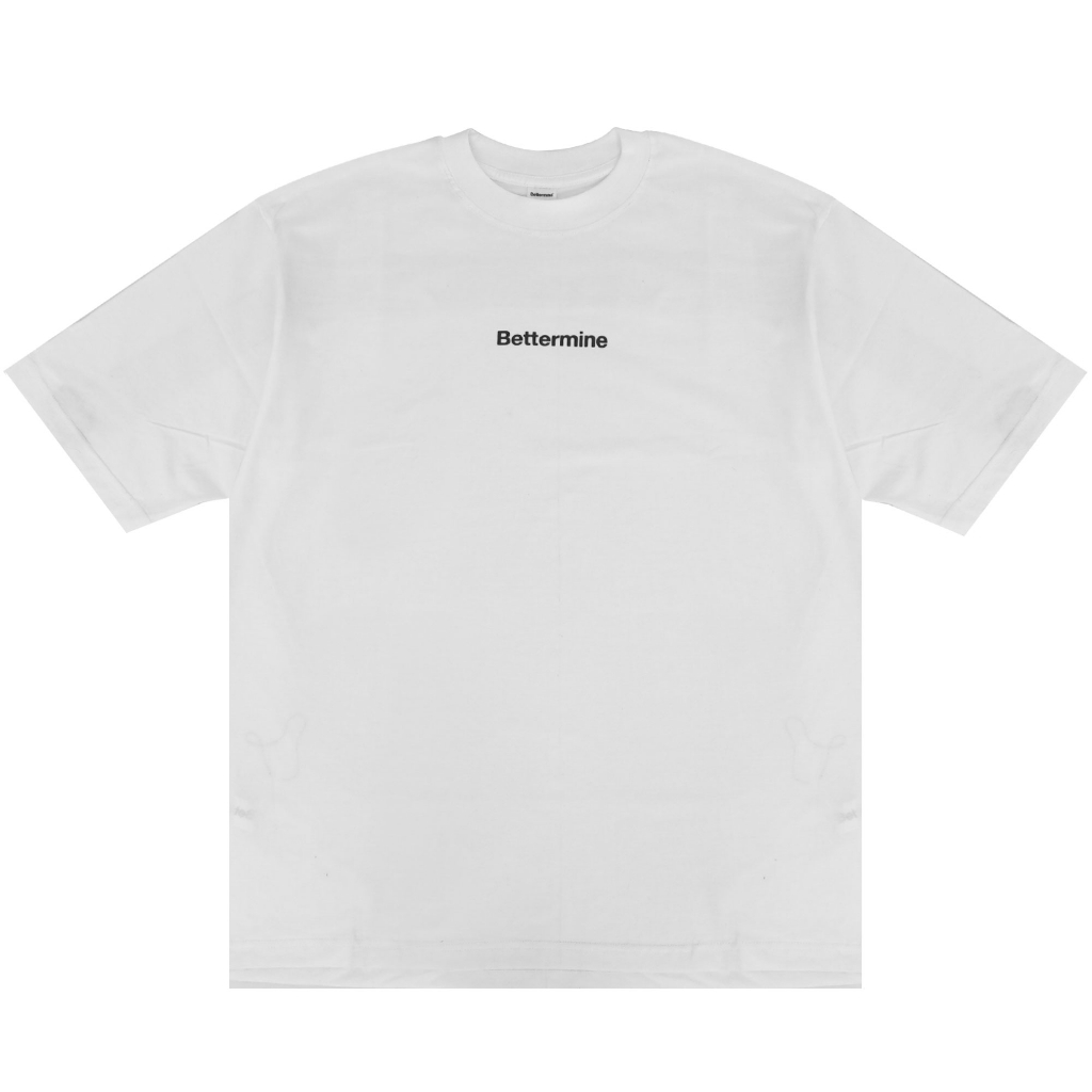 Bettermine Knit Back Oversized T-Shirt white