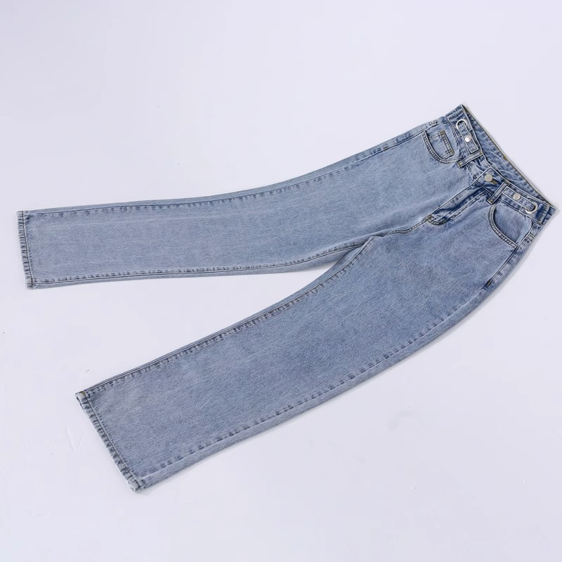 New high waist murah korean style celana jeans panjang wanita kulot