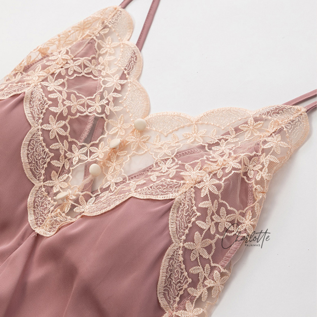 RB CHARLOTTE - Celine set dress lingerie sexy seserahan premium satin
