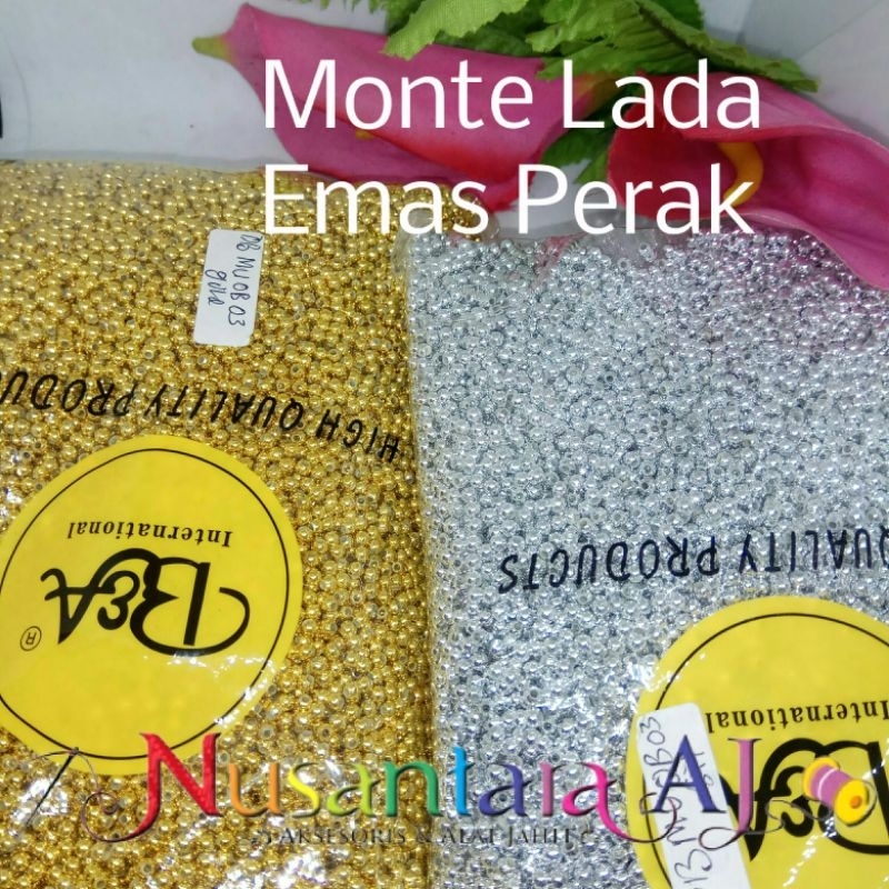 Monte lada emas perak 3mm per 10gram