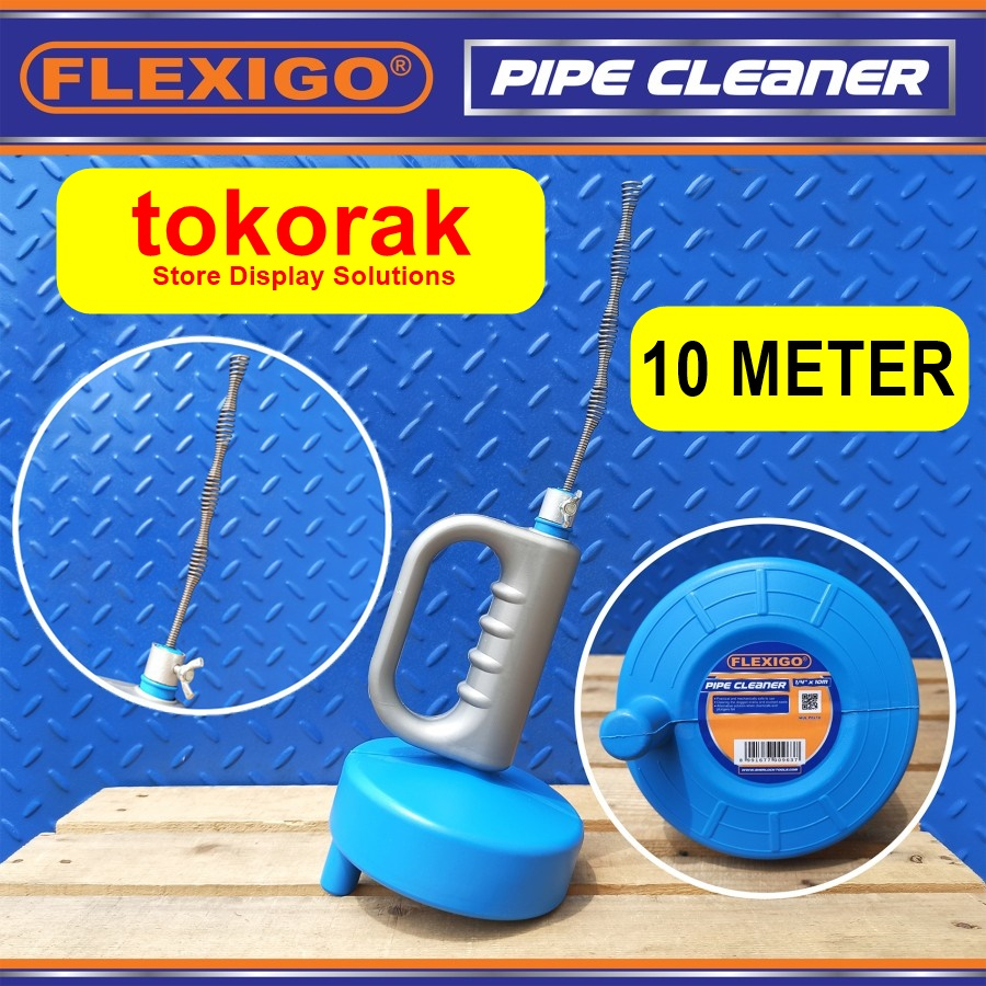 PIPE CLEANER 10 M 1/4 INCH FLEXIGO ALAT PEMBERSIH SALURAN PIPA MAMPET