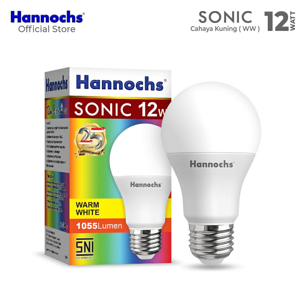 (JB99) Hannochs Lampu LED Sonic 12 Watt - Cahaya Kuning