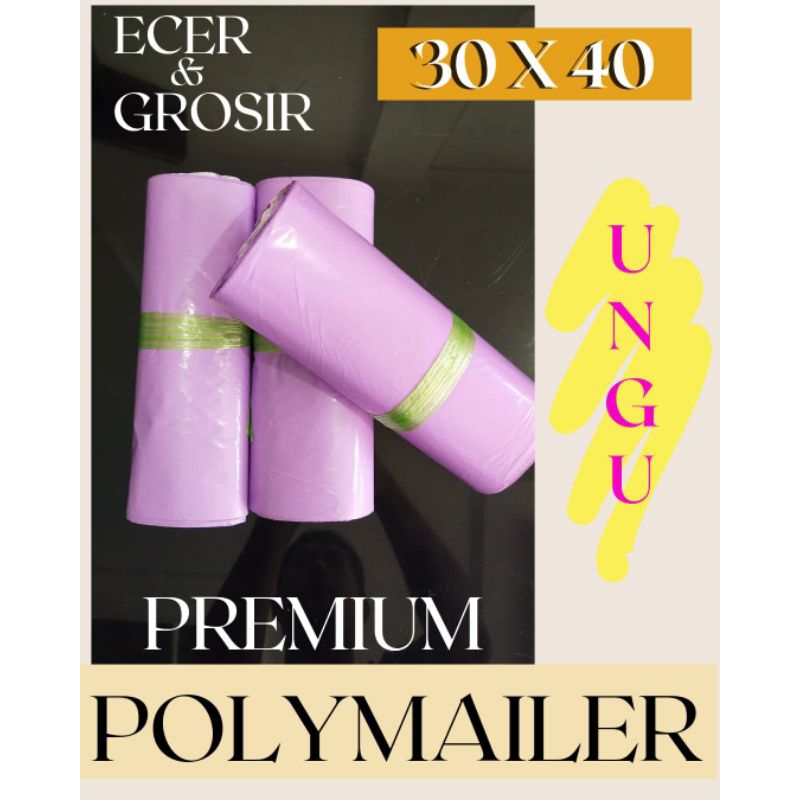 

PREMIUM Polymailer Ungu 30x40 100 lbr Amplop Plastik Packing