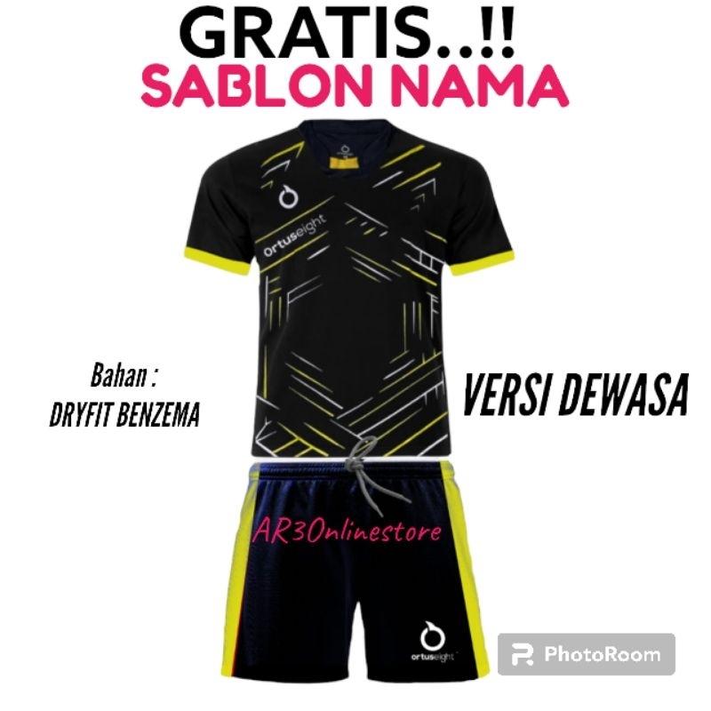 ( FREE SABLON NAMA ) Baju olahraga stelan bola futsal badminton bulutangkis tenis voli basket terbaru